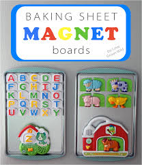 Here at ruffles and rain boots, it might be obvious that i love using the dollar . Baking Sheet Magnet Boards Love Grows Wild