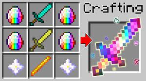 Invite friends to see your creations and custom mods. Minecraft How To Craft Super Rainbow God Sword Challenge Crafting Recipe Animation Youtube
