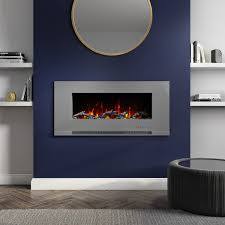Maybe you would like to learn more about one of these? Amberglo Grey Wall Mounted Electric Fire With Log Crystal Fuel Beds Furniture123