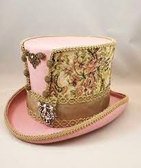 Excited To Share The Latest Addition To My Etsy Shop Pink Tapestry Top Hat For Steampunk Costume Or Victor Victorian Hats Steampunk Top Hat Steampunk Fashion