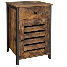 60 x 30 x 61 cm. Vasagle Table D Appoint Avec Tiroir Bout De Canape Fin Meuble De Rangement Porte A Persienne Pour Chambre Salon Cadre En Metal Achat Vente Bout De Canape Vasagle Table D Appoint Ave