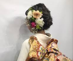2018年 苫小牧成人式 振袖ヘアスタイル セットアレンジメイク着付け