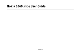 NOKIA 6260 SLIDE USER MANUAL Pdf ...