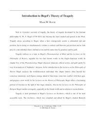 8 division of the subject. Pdf Introduction To Hegel S Theory Of Tragedy
