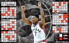 Raptors games begin in the month of october when the nba's regular season kicks off. Toronto Raptors Calendar Wallpaper 2016 2017 Season Torontoraptors