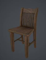 Old Chair 3d Model Obj Old Chair Chair Old Rocking Chairs