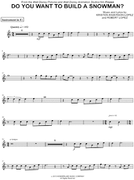 Do You Want To Build A Snowman Eb Instrument From Frozen Sheet Music Alto Or Baritone Saxophone In C Major Download Print Saxophone Sheet Music Sheet Music Clarinet Music
