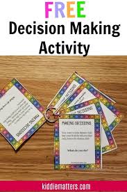 Responsible Decision Making Free Activity Social Skills Activities Decision Making Activities Counseling Activities