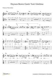 Deymen Benim Gamli Yasli Gonlume Nota Tab Gitaregitim Net Gitar Dersleri Notalara Dokulmus Muzik Muzik Notalari