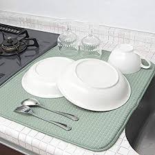amazon mikketa 水切りマット キッチン 食器 大判 速乾 吸水 グリーン 全8色 水切りラック用アクセサリ オンライン通販 食器 食器 水切り 水切り