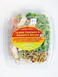 Supercook clearly lists the ingredients each recipe uses, so you can find the it uses couscous, raisin, walnut, lemon, olive oil, arugula, carrot, turkey. Hold Onto Your Forks These Trader Joe S Salads Are About To Shake Up Your Lunchtime Routine Chicken Arugula Salad Arugula Salad Lemon Chicken