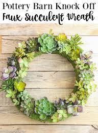 Bring a touch of botanical flair to any space in your home with this artificial senecio plant. Pottery Barn Knock Off Faux Succulent Wreath The Happy Housie