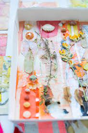 A modern presentation of pressed cherry blossom as part of fabric design. Modern Pressed Flower