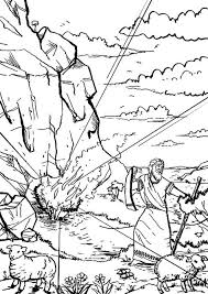 Moses took care of jethro's sheep. 31 Burning Bush Moses Coloring Pages Ideas Burning Bush Coloring Pages Moses
