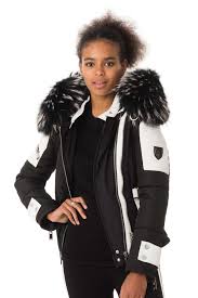 Voir plus d'idées sur le thème blouson, veste, blouson femme. Blouson Femme Horspist Milano Bis Noir Blanc Col Silver Cuir City Com