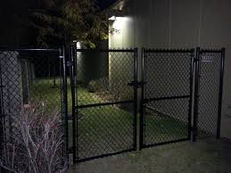 6 Foot Black Chain Link Fence Gate Double Gate Chainlink Black Vinyl Coated 6 High Chain Link Fence Gate Chain Link Fence Panels Chain Link Fence