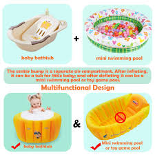 However, i think it's more realistic kids will outgrow the regular around 2 years old, and the xl around 3 or 4. Buy Inflatable Baby Bathtub Anti Slip Toddler Tub Portable Newborn Bathtub With Foldable Shower Basin Travel Tub For 6 36 Months Infants Bathing Seat Orange Online In Vietnam B07xb7sl9y