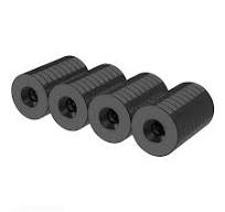 3/4 x 1/8 Inch Neodymium Rare Earth Countersunk Ring Magnets N35 with Black  Epoxy (36 Pack)