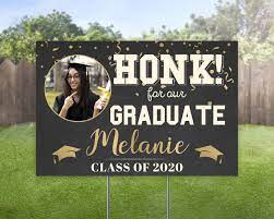Class Of 2021 Yard Sign Graduation Lawn Sign Graduate Etsy In 2021 Happy Birthday Yard Signs Birthday Yard Signs College Grad Announcements