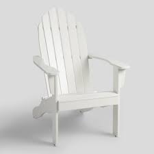 Antique White Wood Adirondack Outdoor Chair World Market In 2020 White Adirondack Chairs Outdoor Chairs Furniture