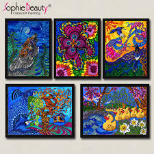 New mandala flower diamond painting kit. Floral Diamond Painting Abstract Canvas Square Pattern Mosaic Artwork Handicraft