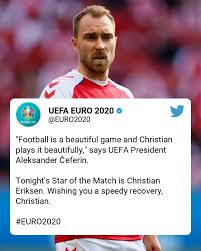 Denmark's attacking midfielder christian eriksen has collapsed on the pitch of parken stadium during his country's euro 2020 game against finland. Zn0ngrtlpztkjm