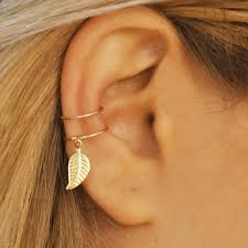 wickeln sie doppelte manschette leaf ohr manschette von benittamoko fake piercing piercing korperschmuck