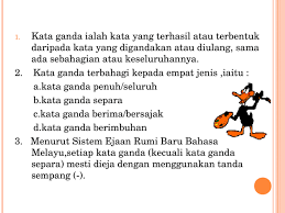 Penggandaan separah mengulang sebahagian daripada kata dasar. Kata Ganda Ppt Powerpoint