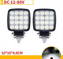 2Pcs LED Work Light Tractor Excavator 12V - 80V 48W ...