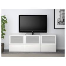 Besta Tv Bank Mit Turen Und Schubladen Weiss Selsviken Hochglanz Frostglas Weiss Ikea Deutschland Frost Glas Tv Mobel Schubladenschienen