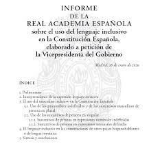 Lenguaje inclusivo según la rae♀️ #español #espanhol #masculino #femenino #españa #acento español. Visibilizar O Interpretar Respuesta Al Informe De La Real Academia Espanola Sobre El Lenguaje Inclusivo Y Cuestiones Conexas 2020 Anuario De Glotopolitica