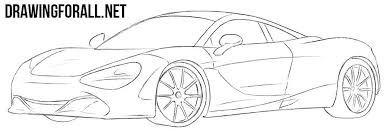Mclaren 720s Drawing Tutorial Mclaren Car Drawings Drawings