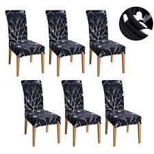 Purchasing chair covers can be expensive, especially if you have an entire set of chairs to cover. Spandex Stretch Dining Room Chair Covers With Printed Pattern Banquet Chair Seat Protector Buy At A Low Prices On Joom E Commerce Platform