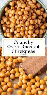 How To Make Crispy Roasted Chickpeas In The Oven Recipe Oven Roasted Chickpeas Homemade Snacks Roasted Chickpeas