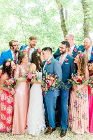 Brightly Colorful Sequined Wedding Ruffled Patterned Bridesmaid Dresses Bridesmaid Bright Wedding