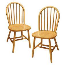Set Of 2 Solid Beech Wood Dining Chairs In Natural Finish Oak Chair Windsor Dining Chairs Solid Wood Dining Chairs