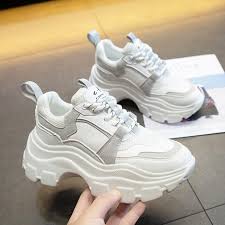 Black And White Platform Sneakers Black And White Platform Sneakers Insta Baddie Aesthetic In 2020 Casual Shoes Women Korean Shoes Chunky Sneakers