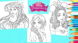 You can print or color them online at getdrawings.com for absolutely free. Coloring Disney Princess Belle Rapunzel Ariel Anime Face Coloring Pages Youtube