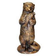 See more ideas about lawn ornaments, lawn ornament, lawn. Design Toscano Standing Otter With Fish Garden Statue Wayfair