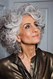You Re Never Too Old For A Smoky Eye That S Not My Age Curly Hair Styles Grey Curly Hair Hair Styles