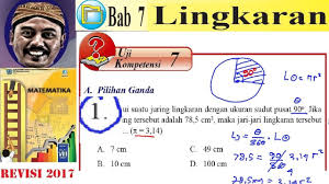 Uji kompetensi 7 matematika kelas 8 semester 2. Lingkaran Matematika Kelas 8 Bse K13 Rev 2017 Uk 7 Pg No 1 Luas Juring Youtube