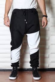 Black And White Pants Men Black And White Sweatpants Mens Joggers Or Drop Crotch Harem Pant Tailored Street Fashion White Sweatpants Mens Drop Crotch Harem Pants White Sweatpants