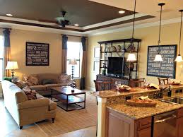 open floor plan kitchen living room