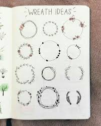 Wreath Ideas For Bullet Journal Decoration And Cute Planner Doodles Bullet Journal Inspiration Bullet Journal Mood Bullet Journal Ideas Pages