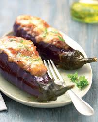 Aubergines Farcies A La Mozzarella Recette Aubergines Farcies Cuisine Et Vin Aubergine