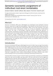 Daniel & lawson pest controlעובד מדבירים והדברת מזיקים פעילויות. Pdf Genomic Taxonomic Assignment Of Individual Root Knot Nematodes