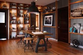 The Industrial Style Home Office Industrial Interior Design Dinning Room Design Industrial Style Decor