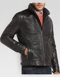 Pronto Uomo Black Leather Hidden Hoody Bomber Classic Fit Jacket Modern Fit Men S Wearhouse Leather Jacket With Hood Leather Jacket Jackets