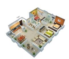 Denah rumah terdiri atas 3 kamar tidur,1 ruang tamu, ruang makan, ruang tv, dapur dan 2 buah kamar mandi. Denah Rumah Minimalis 3 Kamar 3d Tahun Ini Denahom