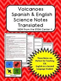 Volcano Notes In Spanish English Plate Tectonics Science Notes Spanish Notes